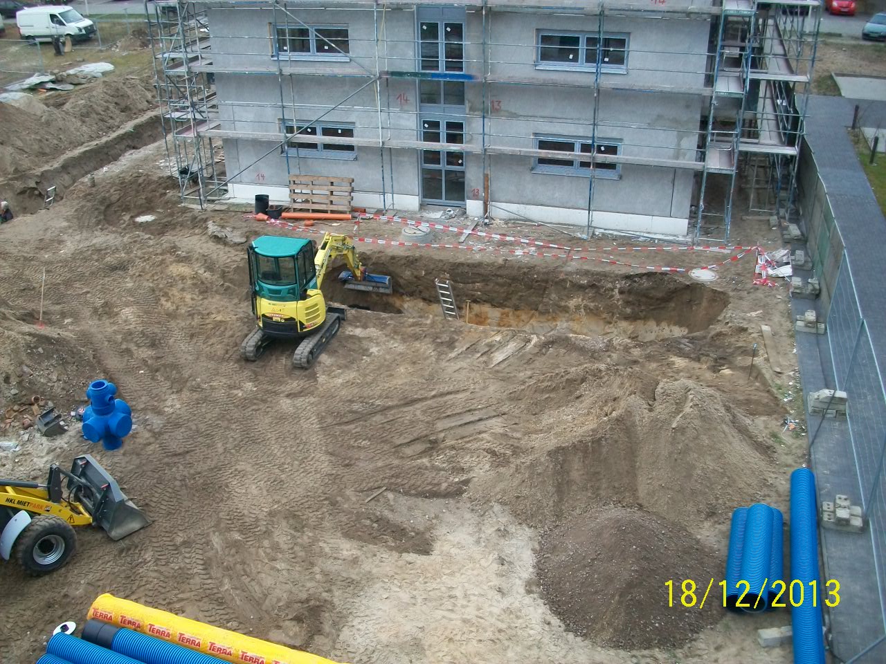 Schachtarbeiten Dränagesystemeinbau,
ADAPT Appartments Berlin